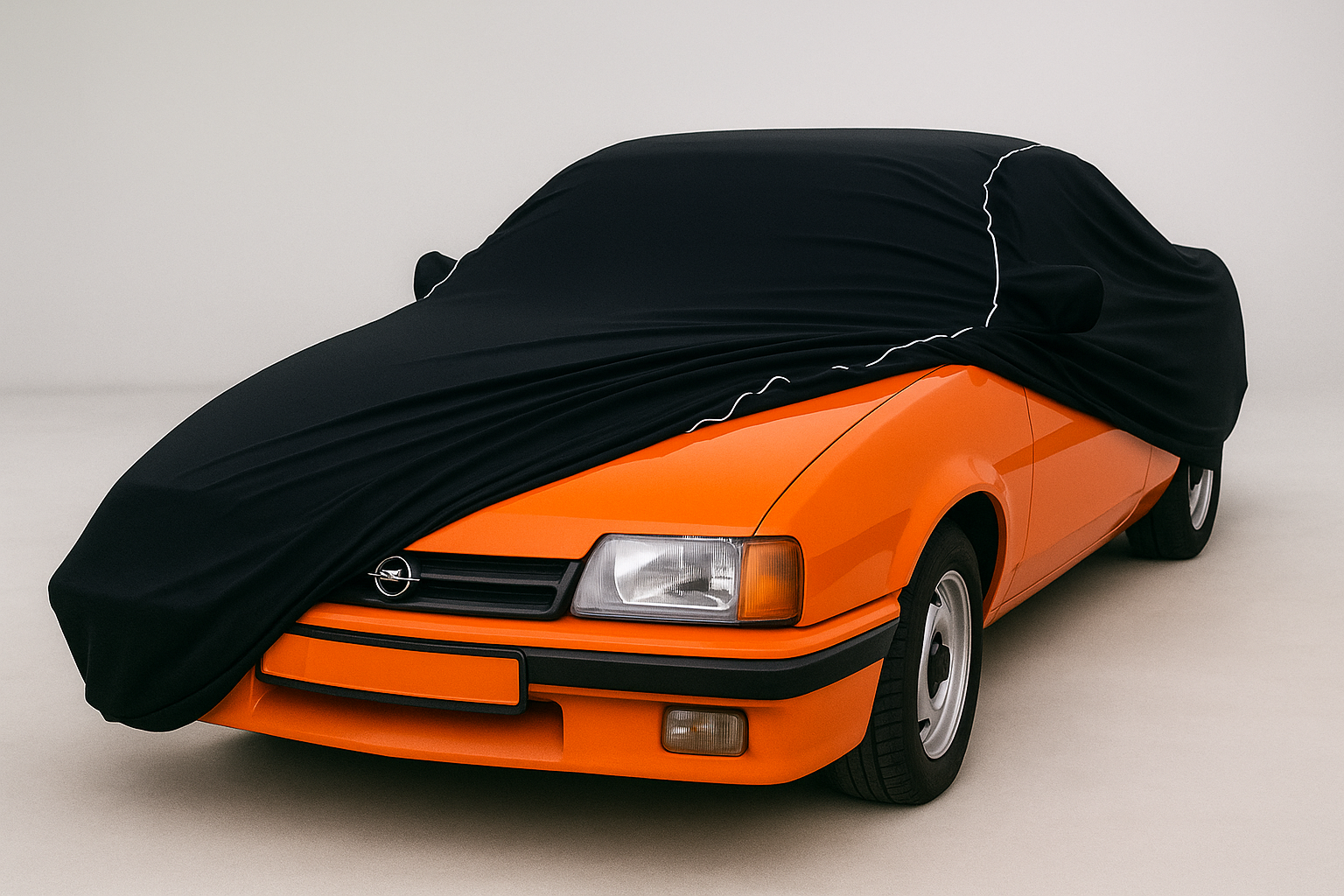 Ganzgarage Indoor Stretch Cover Carcover für Opel Manta Schwarz