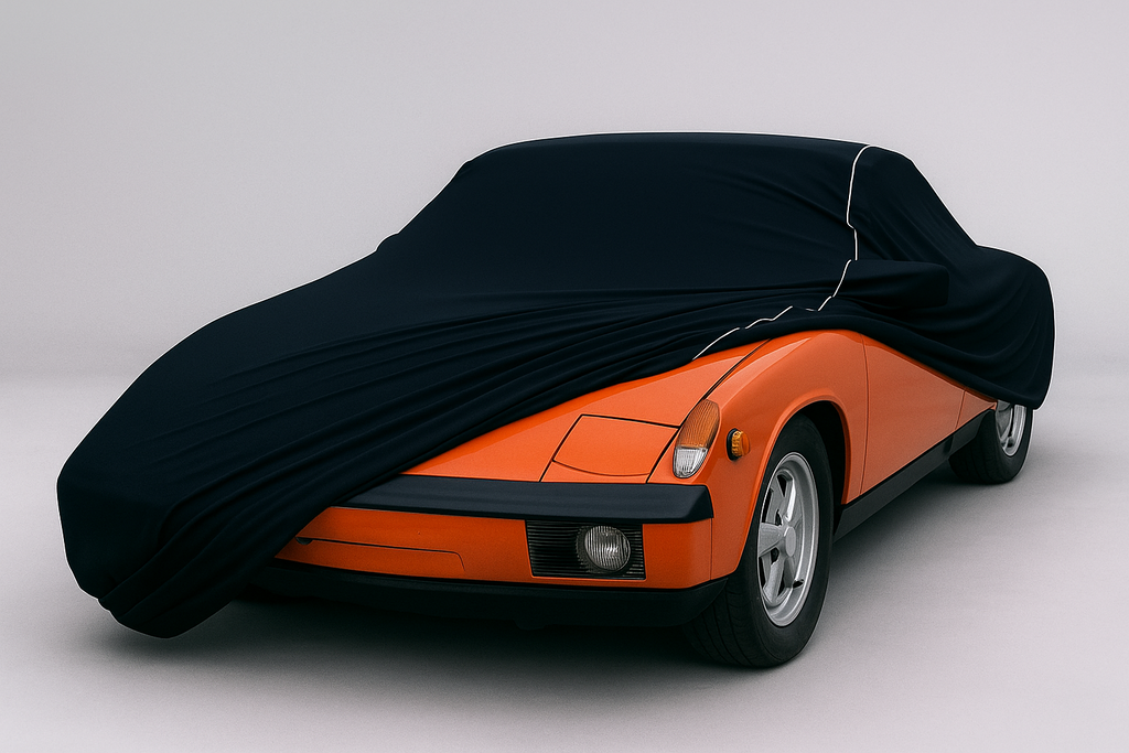 Ganzgarage Indoor Stretch Cover Carcover für Porsche 914 Schwarz