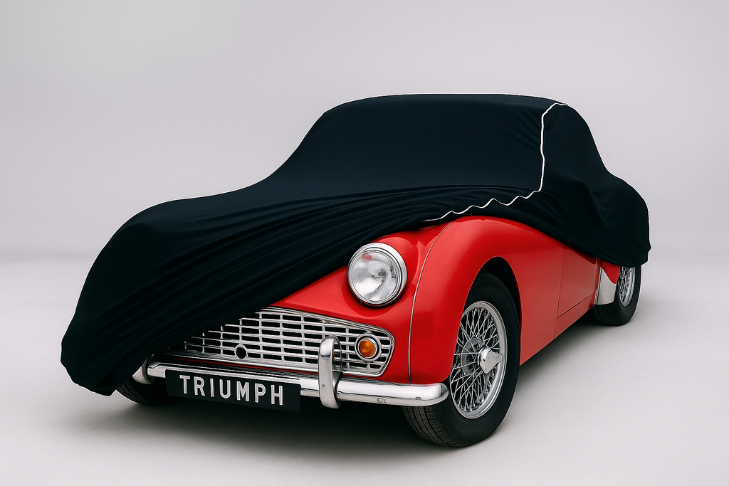 Ganzgarage Indoor Stretch Cover Carcover für Triumph TR3 Schwarz