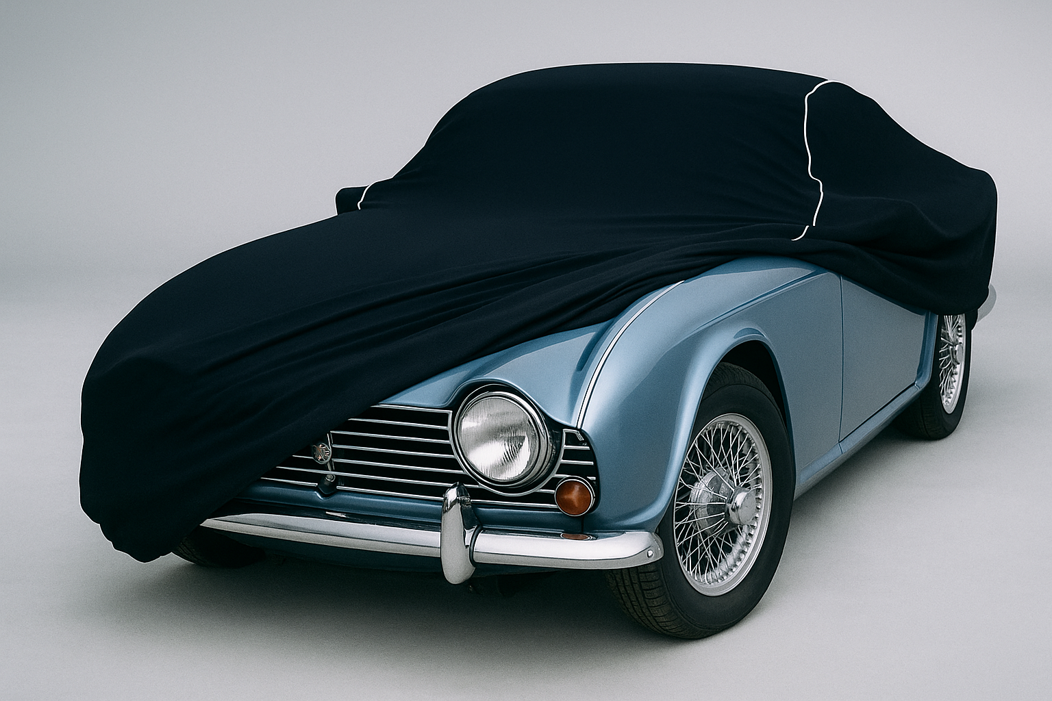 Ganzgarage Indoor Stretch Cover Carcover für Triumph TR5 Schwarz