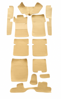 Teppichsatz Teppich für Mercedes W111 Coupe Gummi Absatzschoner Beige.