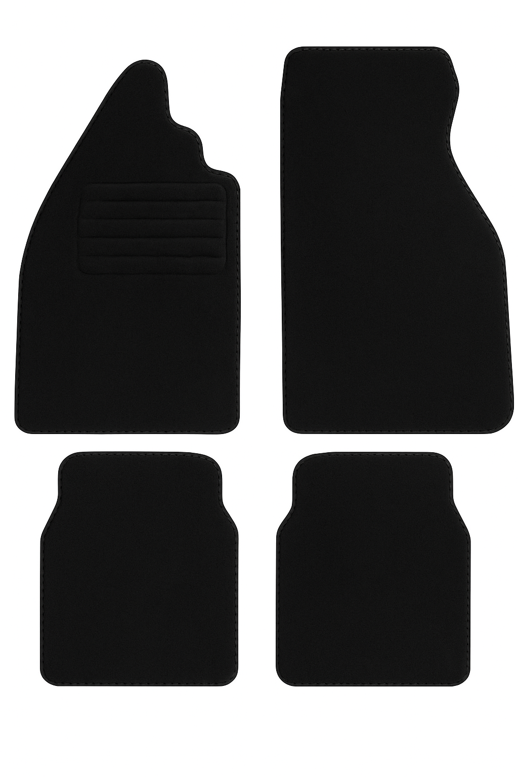 Velours Fußmatten für VW Käfer Bj. 1961 - 1973 Mit Absatzschoner Schwarz
