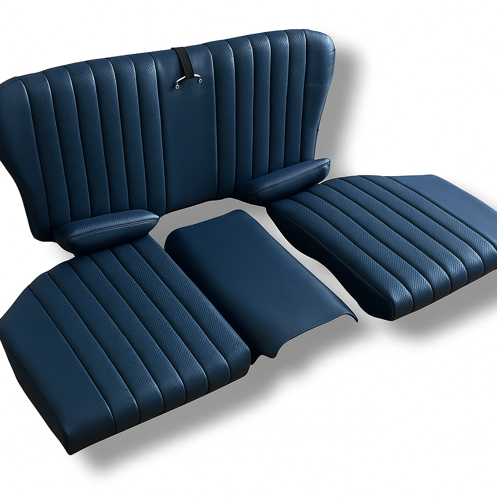 Rücksitz Rückbank Notsitz klappbar für Mercedes SL 107 R107 Originalgetreu Blau