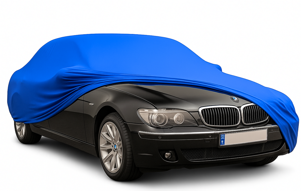 Ganzgarage Indoor Stretch Cover Carcover für Bmw 7er E65 Blau