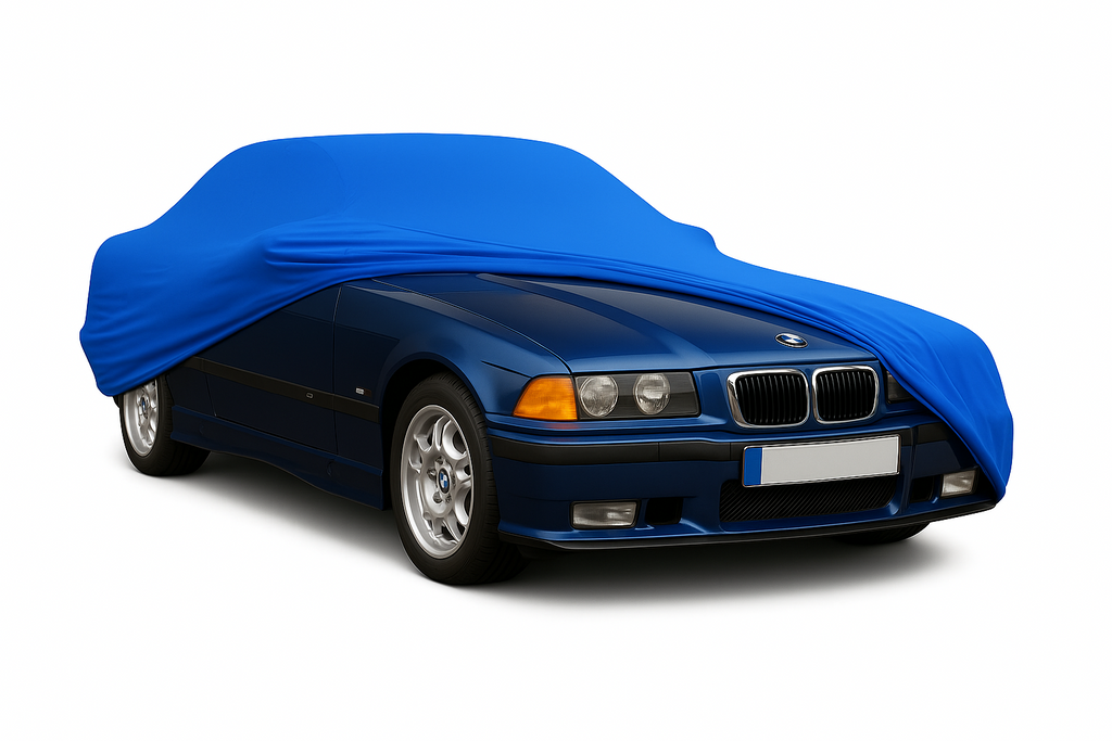 Ganzgarage Indoor Stretch Cover Carcover für Bmw E36 Coupe/Cabrio Blau