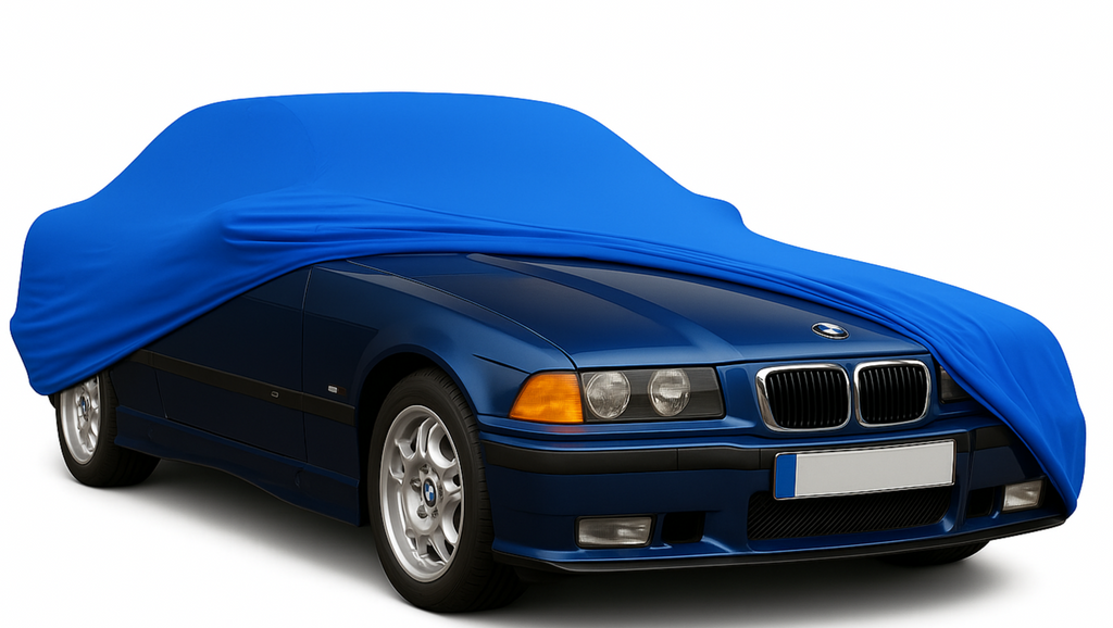 Ganzgarage Indoor Stretch Cover Carcover für Bmw E36 Limousine Blau