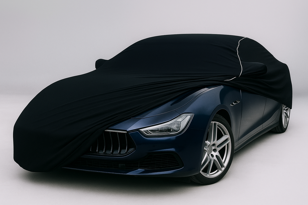 Ganzgarage Indoor Stretch Cover Carcover für Maserati Ghibli Schwarz