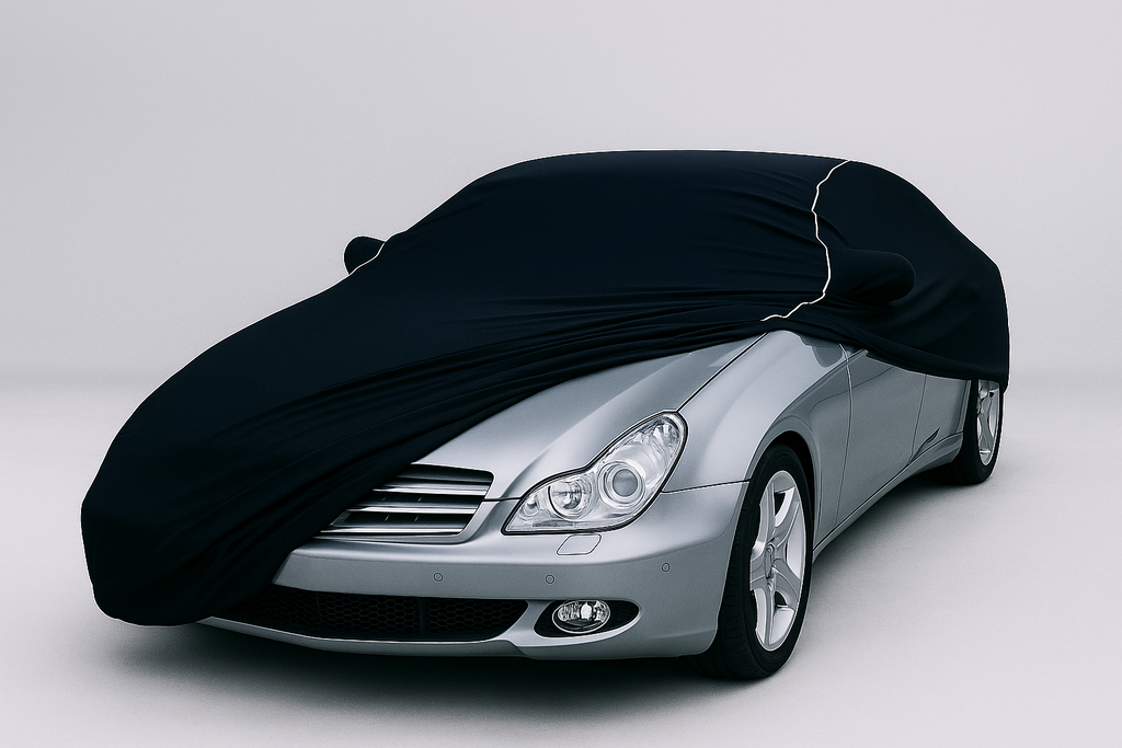 Ganzgarage Indoor Stretch Cover Carcover für Mercedes Benz CLS C219 Schwarz