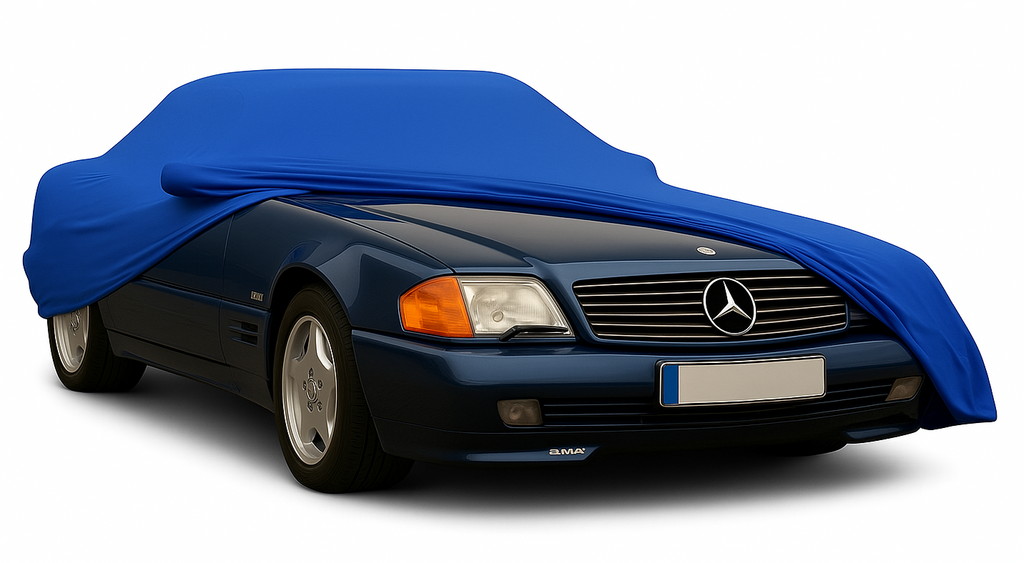 Ganzgarage Indoor Stretch Cover Carcover für Mercedes Benz SL R129 Blau