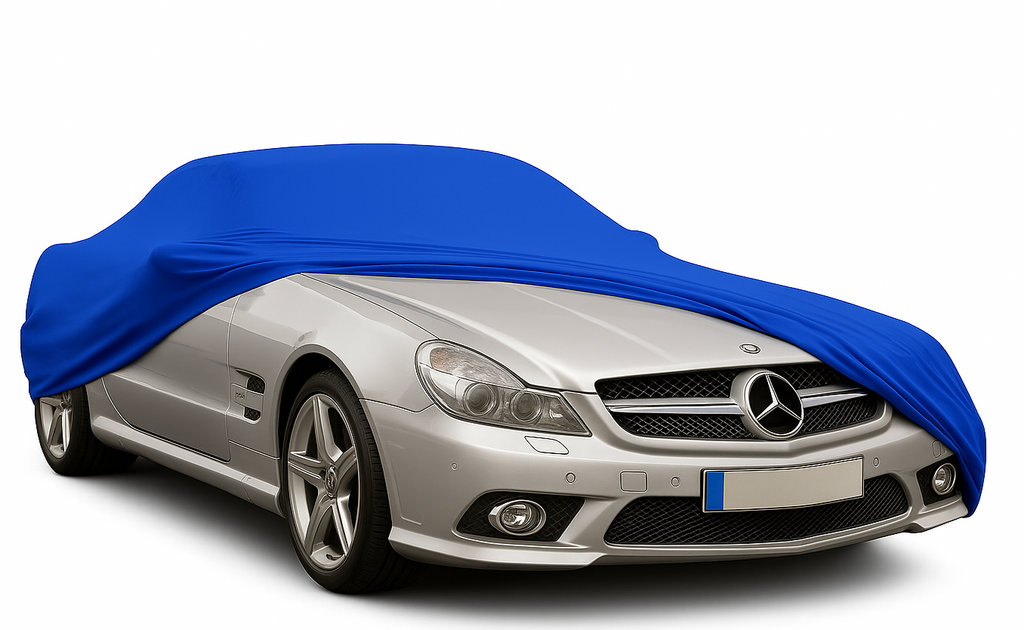 Ganzgarage Indoor Stretch Cover Carcover für Mercedes SL R230 Blau