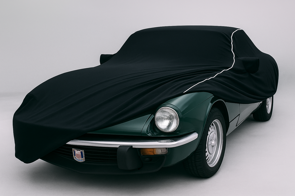 Ganzgarage Indoor Stretch Cover Carcover für Triumph Spitfire Schwarz.