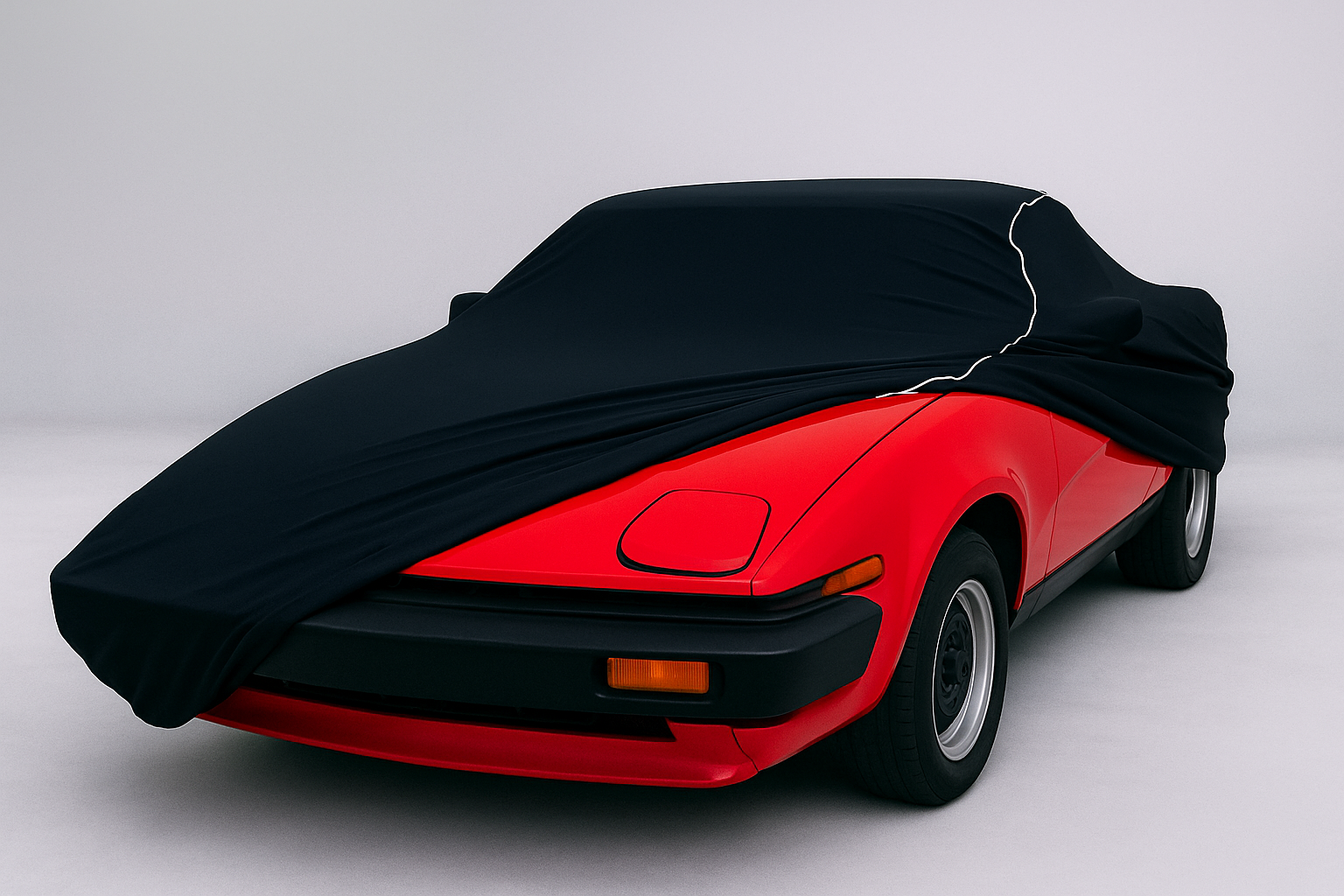 Ganzgarage Indoor Stretch Cover Carcover für Triumph TR8 Schwarz.