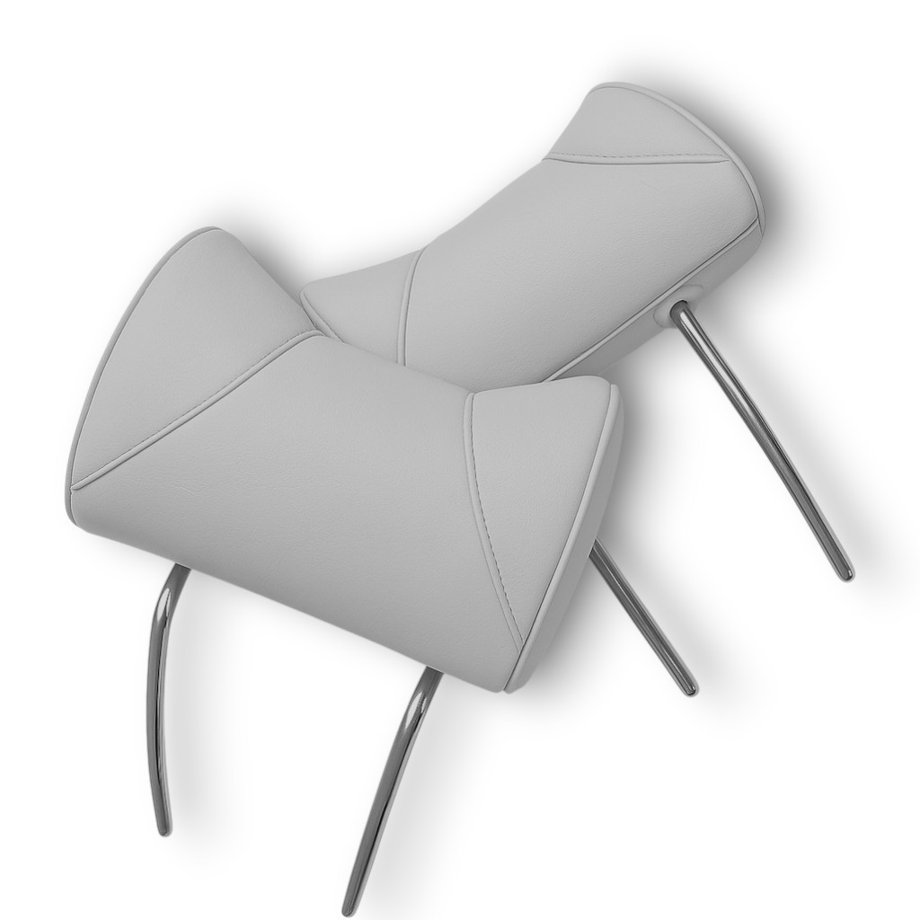 Kopfstützen Hasenohr für Mercedes W123 W114 W115 W126 W107 etc. Grau Hinten