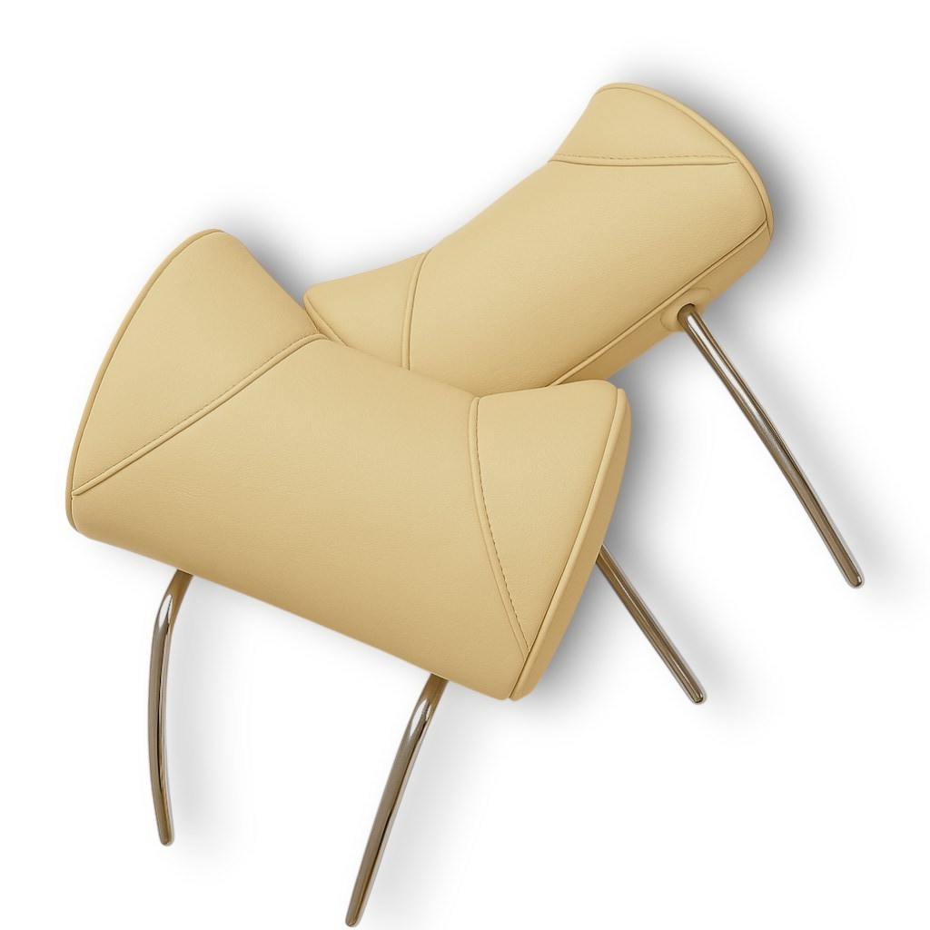 Kopfstützen Hasenohr für Mercedes W123 W114 W115 W126 W107 etc. Beige Hinten