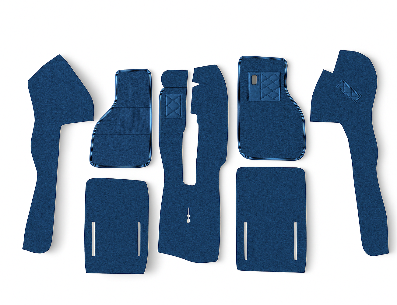 Teppichsatz passend für Fiat X 1/9 Baujahr 1972-1989 Gummi Absatzschoner Blau