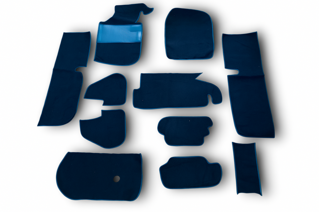 Teppichsatz passend für Porsche 914 Baujahr 1969 - 1976 Blau.