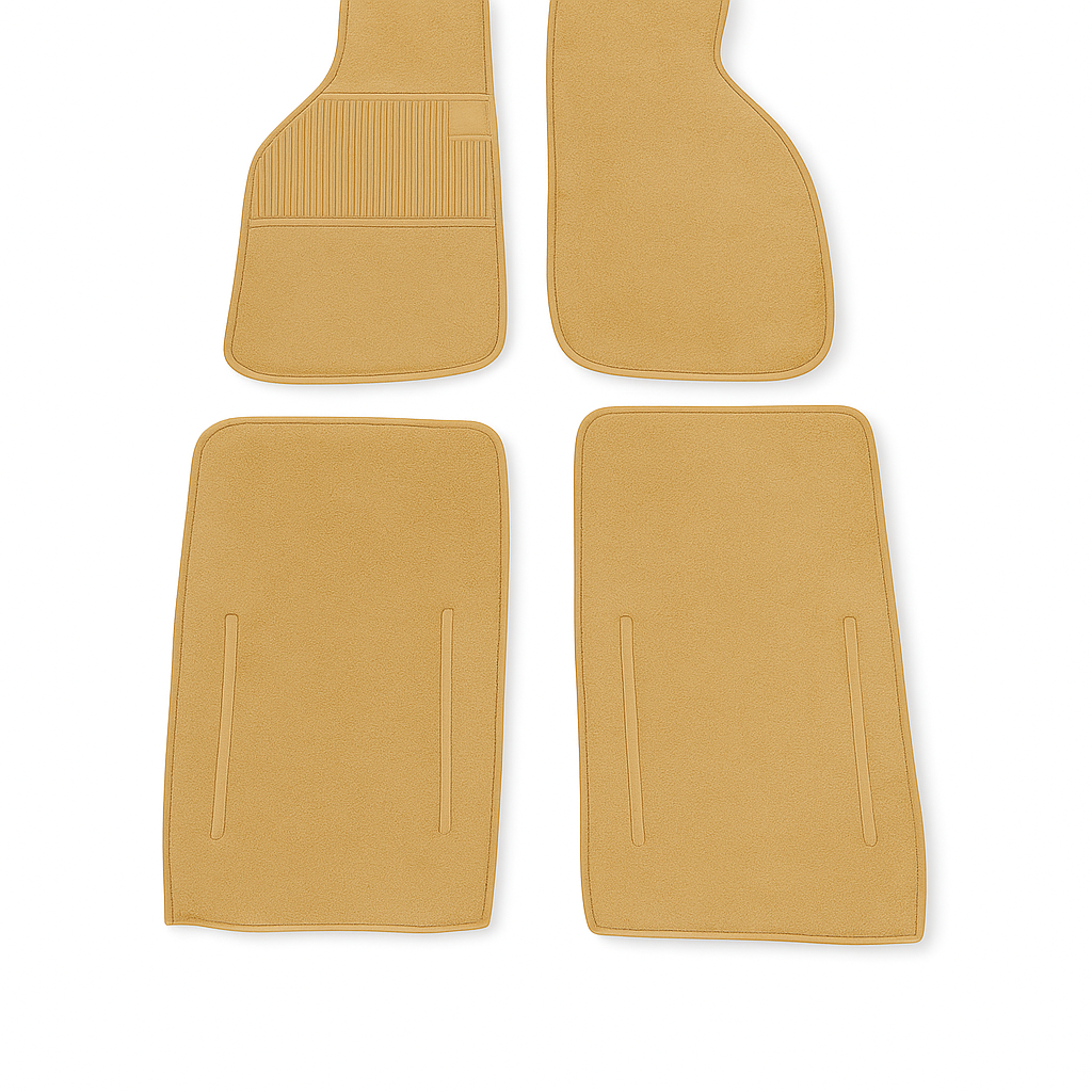 Teppichsatz passend für Fiat X 1/9 Baujahr 1972-1989 Gummi Absatzschoner Beige
