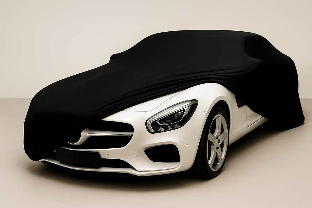 Premium Luxus Car Cover Indoor Ganzgarage Autoabdeckung für Coupé Cabrio Schwarz