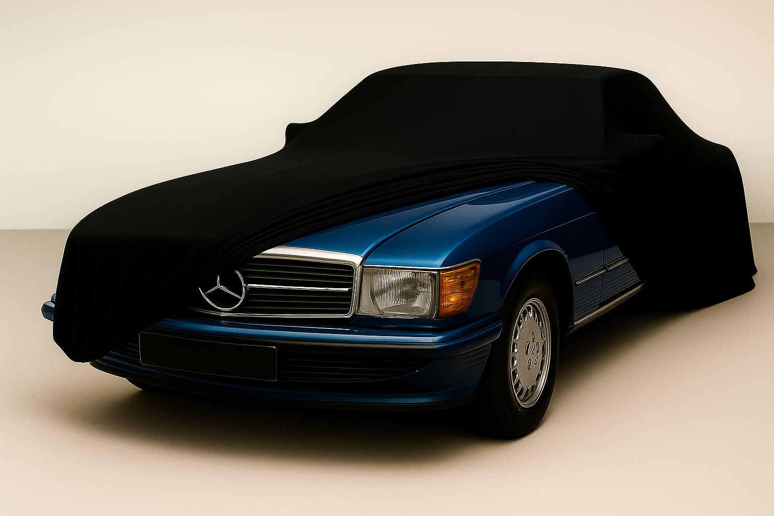 Premium Luxus Car Cover Indoor Ganzgarage Autoabdeckung für Coupé Cabrio Schwarz