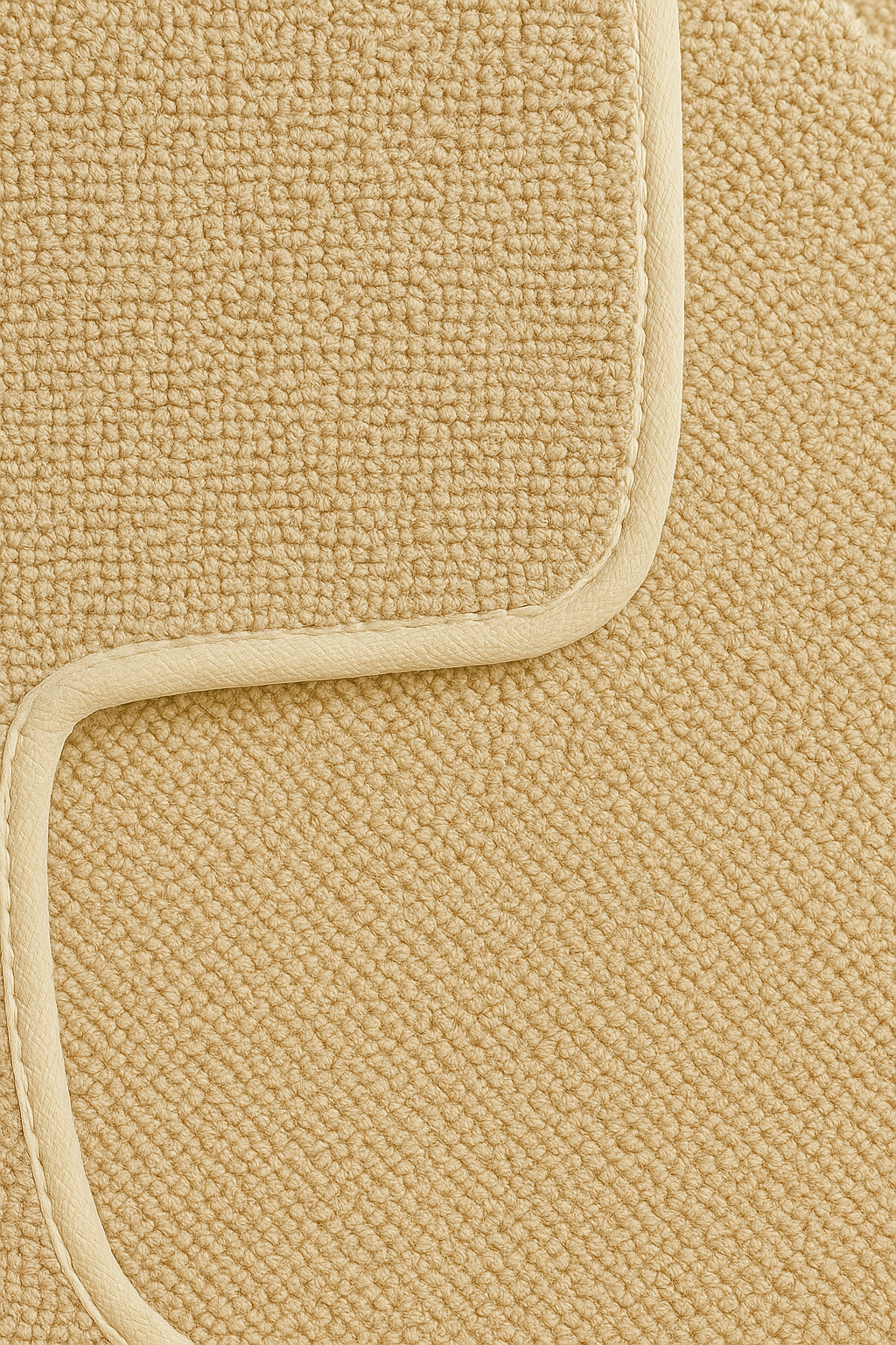 Teppichsatz Teppich für Mercedes SL107 R107/W107 Gummi Absatz Beige Schlinge RHD
