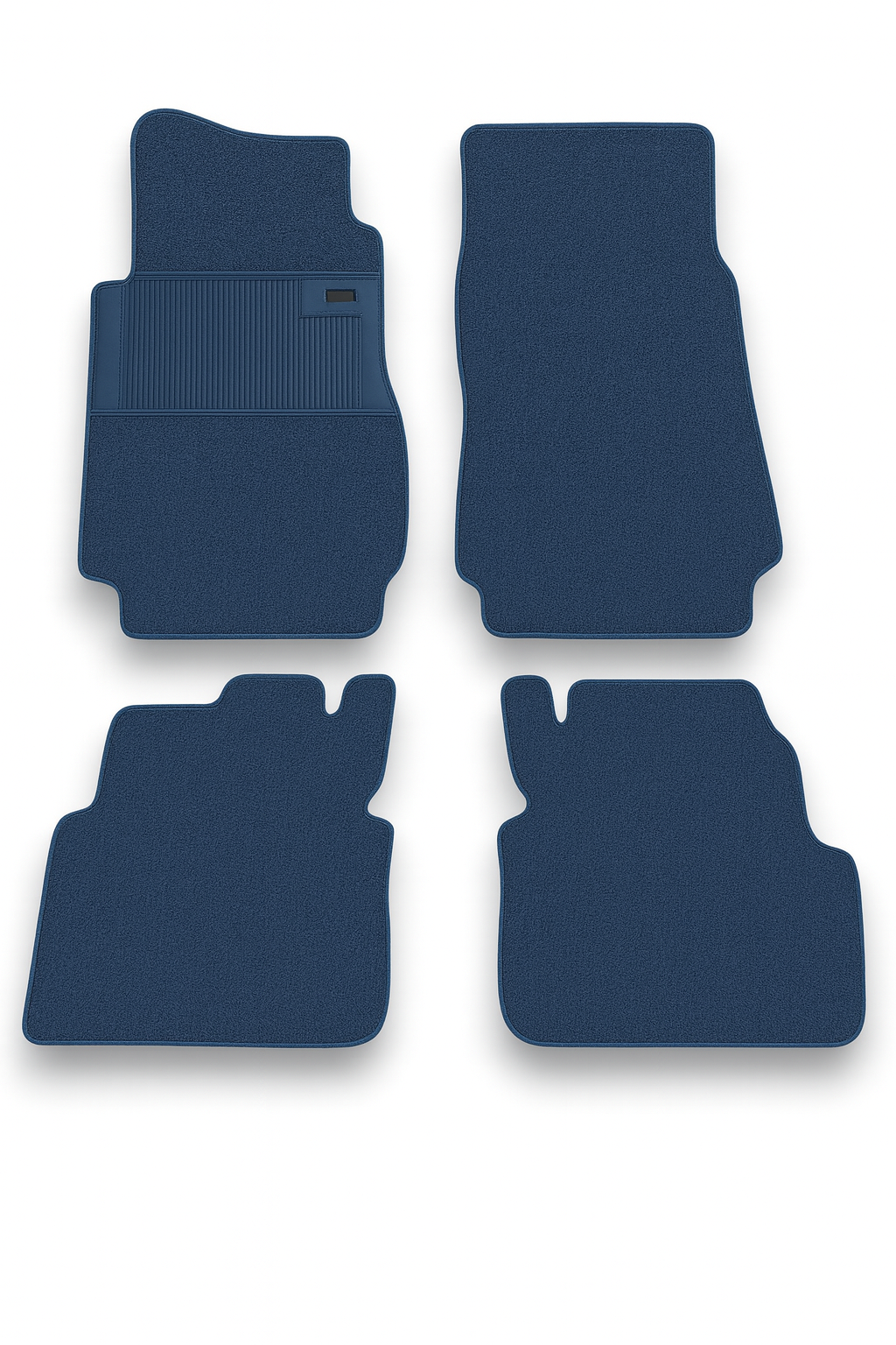Schlinge Teppichsatz Teppich für Mercedes W123 Coupe Gummi Absatzschoner Blau