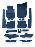 Teppichsatz Teppich für Mercedes W123 Coupe Gummi Absatzschoner Blau