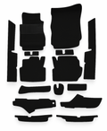 Teppichsatz Teppich für Mercedes W123 Coupe Gummi Absatzschoner Schwarz.