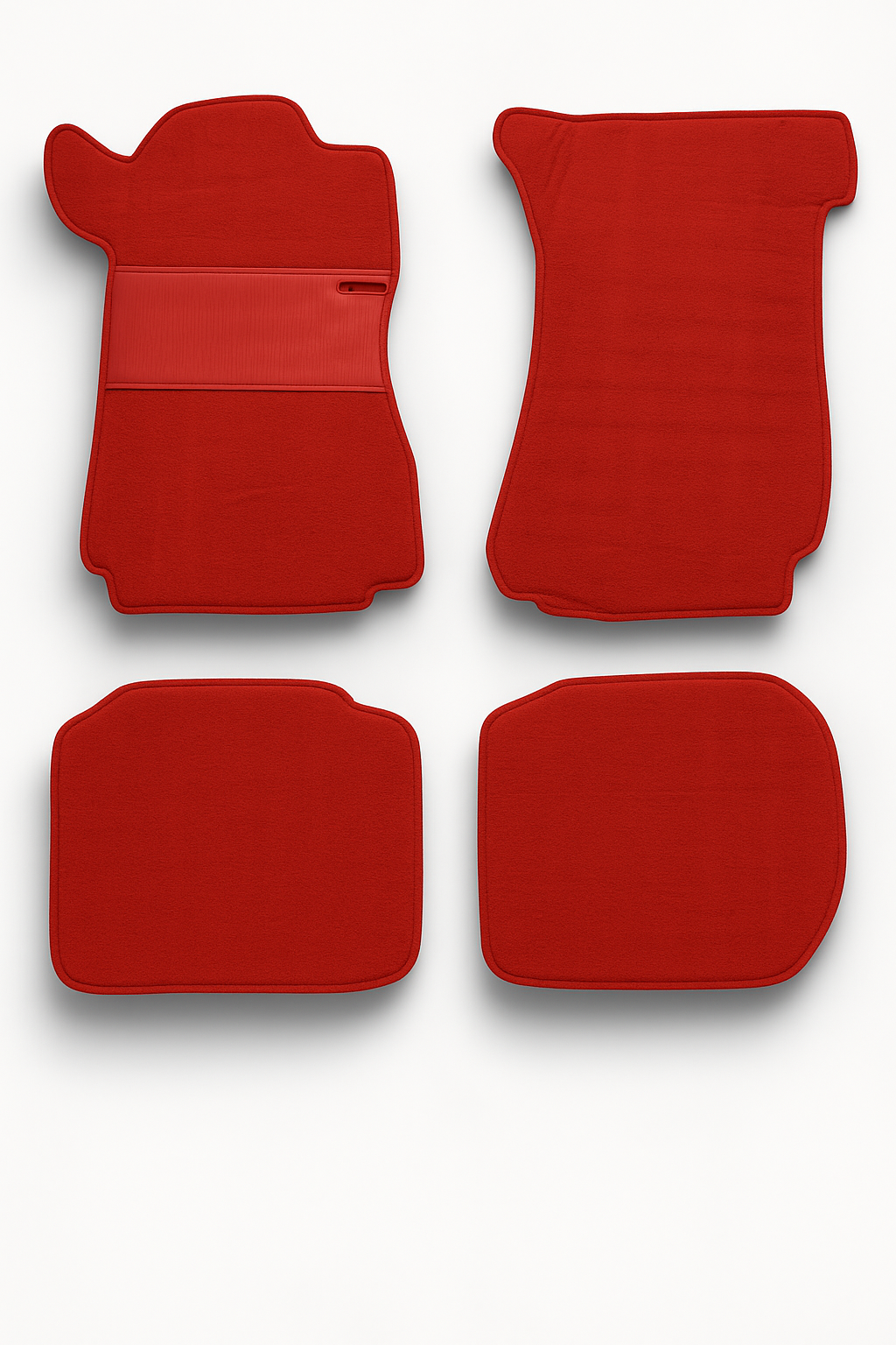 Teppichsatz Teppich für Mercedes W114 W115 Coupe Gummi Absatzschoner Rot