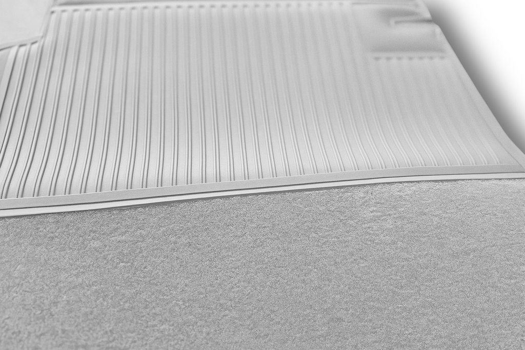 Teppichsatz Teppich für Mercedes W114 W115 Coupe Gummi Absatzschoner Grau