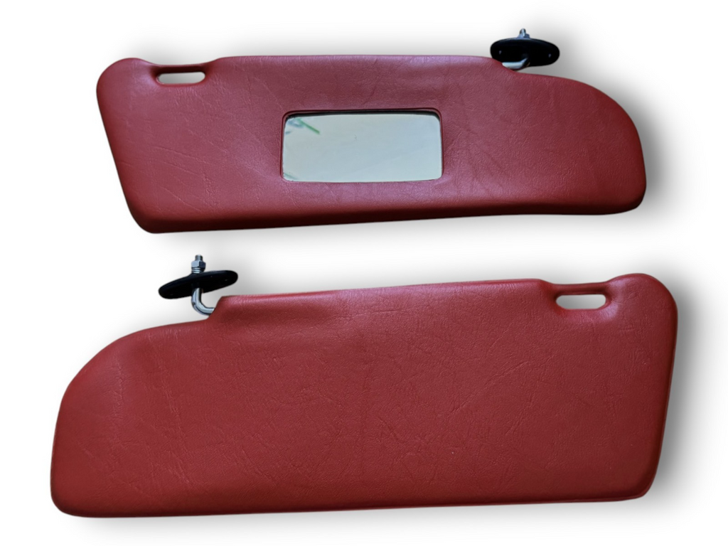 Sonnenblenden Sun Visor Set mit Spiegel für Mercedes W123 Coupe Dunkel Rot