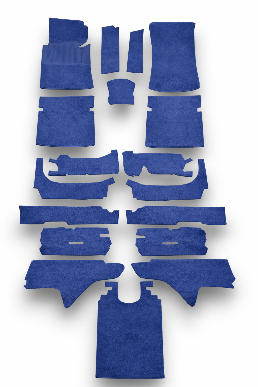Teppichsatz Teppich für Mercedes Benz W126 SE Gummi Absatzschoner Blau