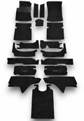 Teppichsatz Teppich für Mercedes Benz W126 SE Gummi Absatzschoner Schwarz