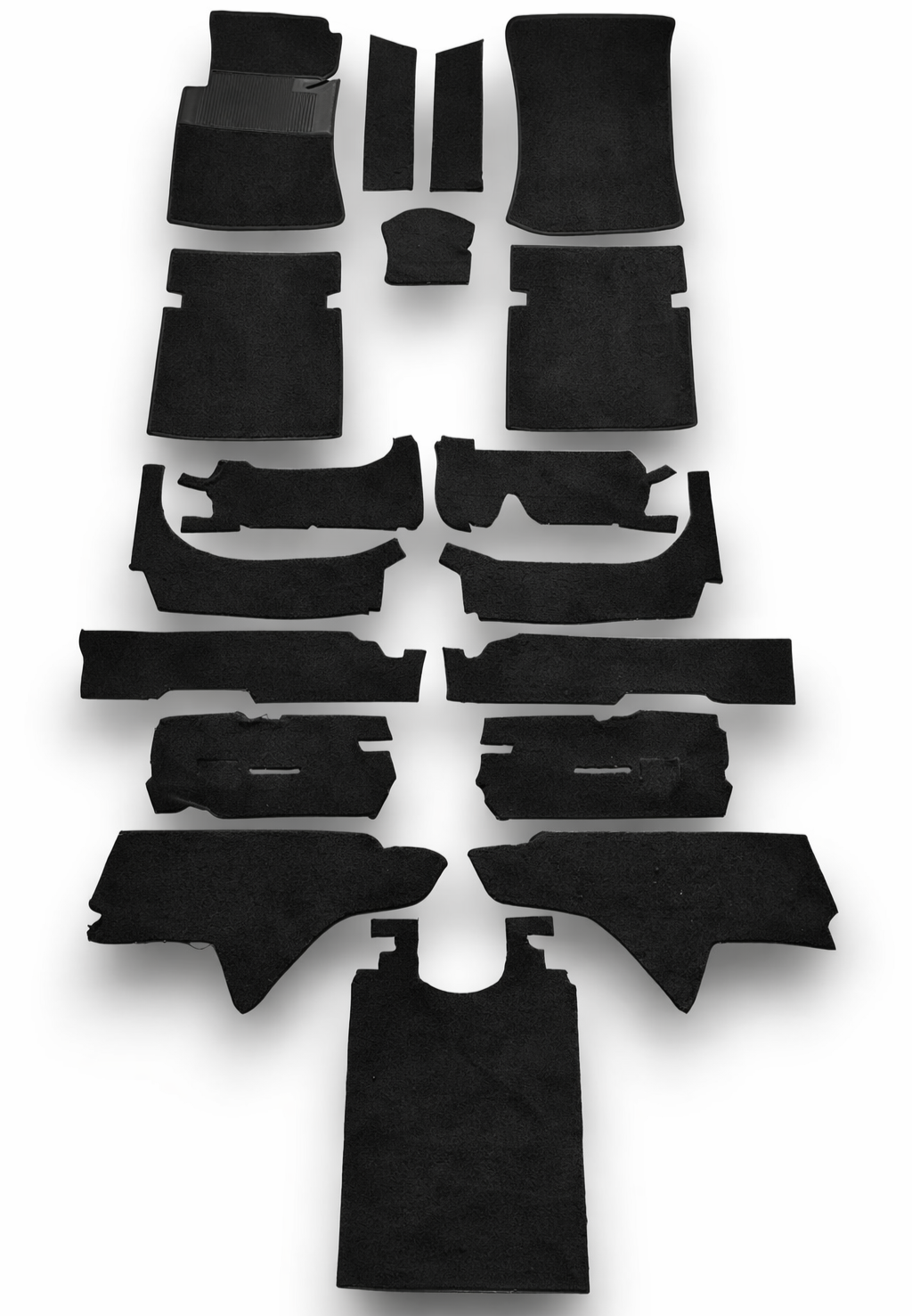 Teppichsatz Teppich für Mercedes Benz W126 SE Gummi Absatzschoner Schwarz