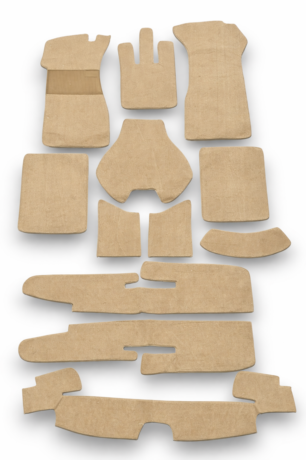 Teppichsatz Teppich für ponton Cabrio W128 180 Gummi Absatzschoner Beige