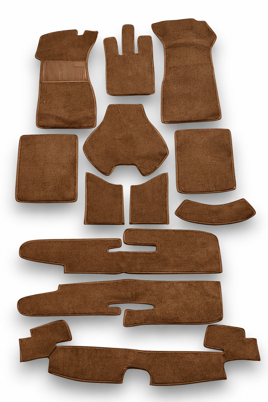 Teppichsatz Teppich für Ponton Cabrio W128 180 Gummi Absatzschoner Braun
