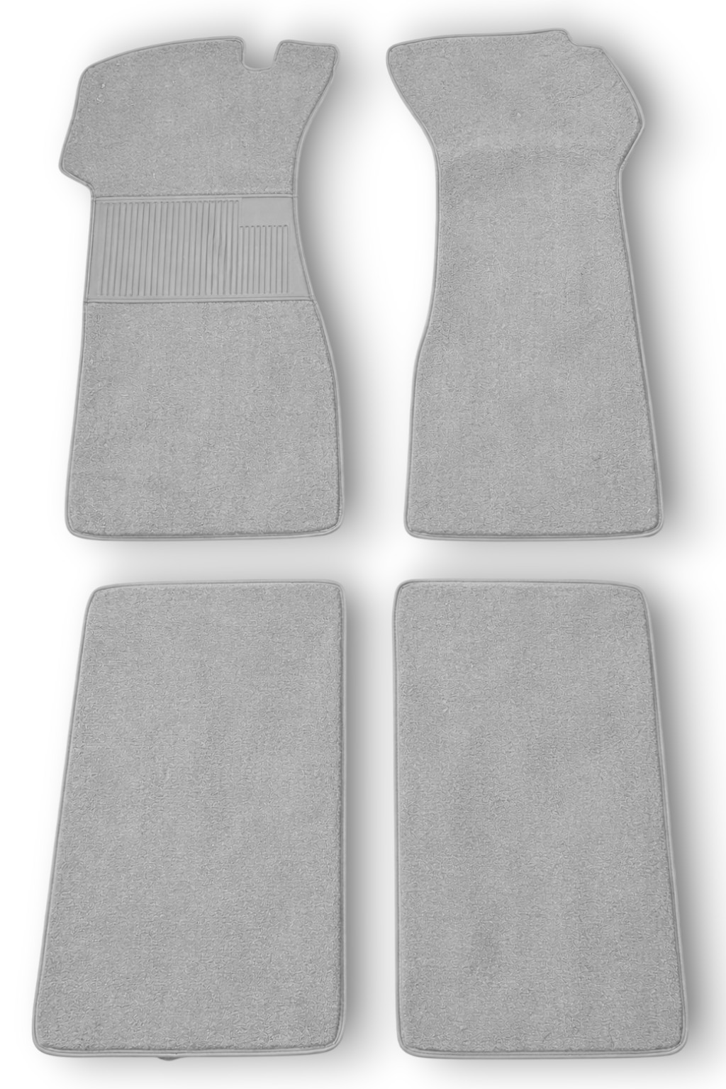 Teppichsatz Teppich für Ponton Cabrio W128 180 Gummi Absatzschoner Grau