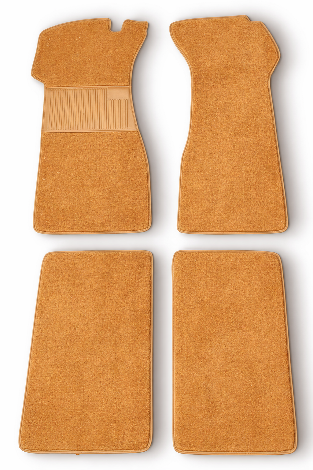 Teppichsatz Teppich für Ponton Cabrio W128 180 Gummi Absatzschoner Dattel