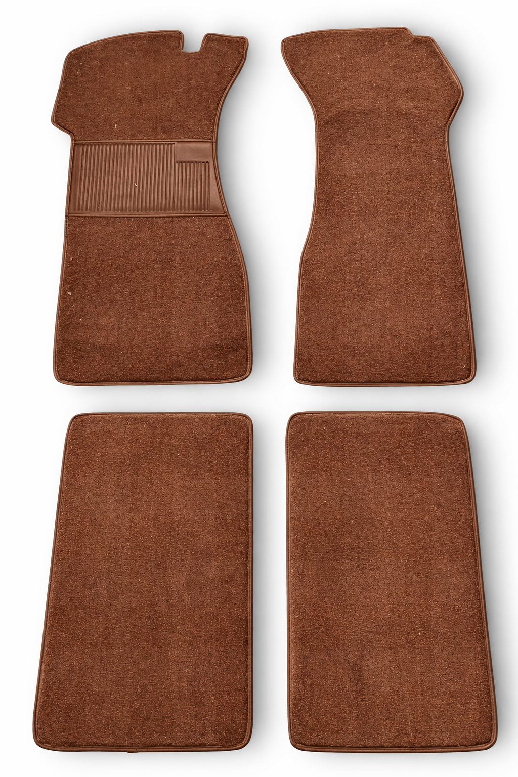 Teppichsatz Teppich für Ponton Cabrio W128 180 Gummi Absatzschoner Braun