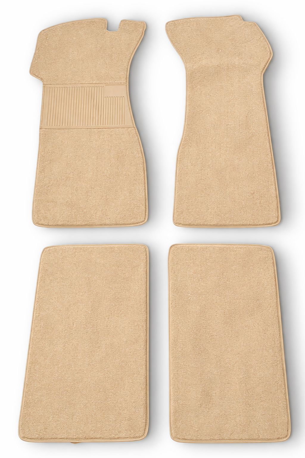 Teppichsatz Teppich für ponton Cabrio W128 180 Gummi Absatzschoner Beige