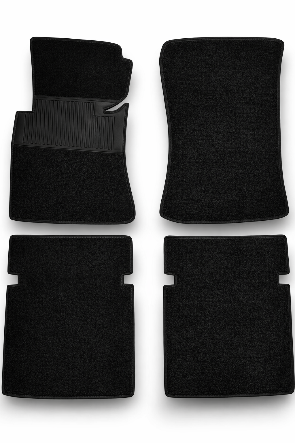 Teppichsatz Teppich für Mercedes Benz W126 SE Gummi Absatzschoner Schwarz
