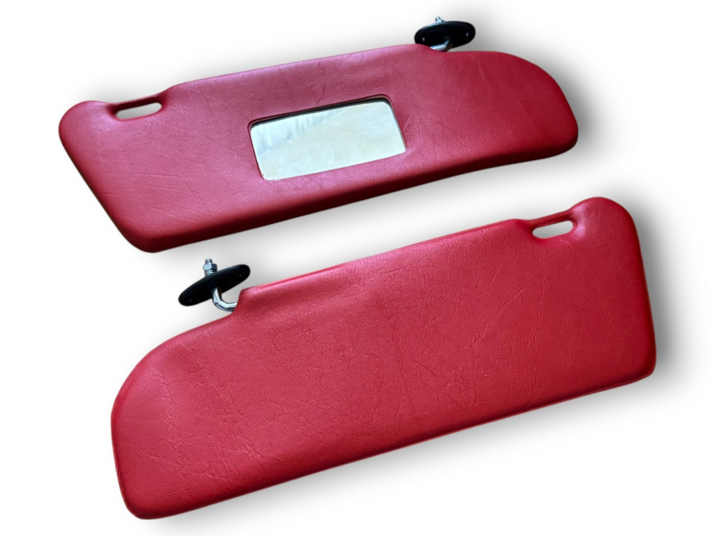 Sonnenblenden Sun Visor mit Spiegel Set für Mercedes Benz W123 Coupe Rot