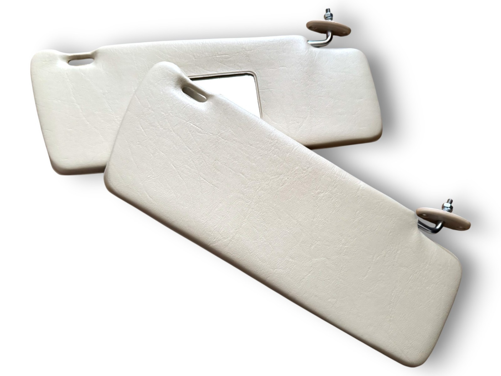 Sonnenblenden Sun Visor mit Schminkspiegel für Mercedes W123 / S123 Creme