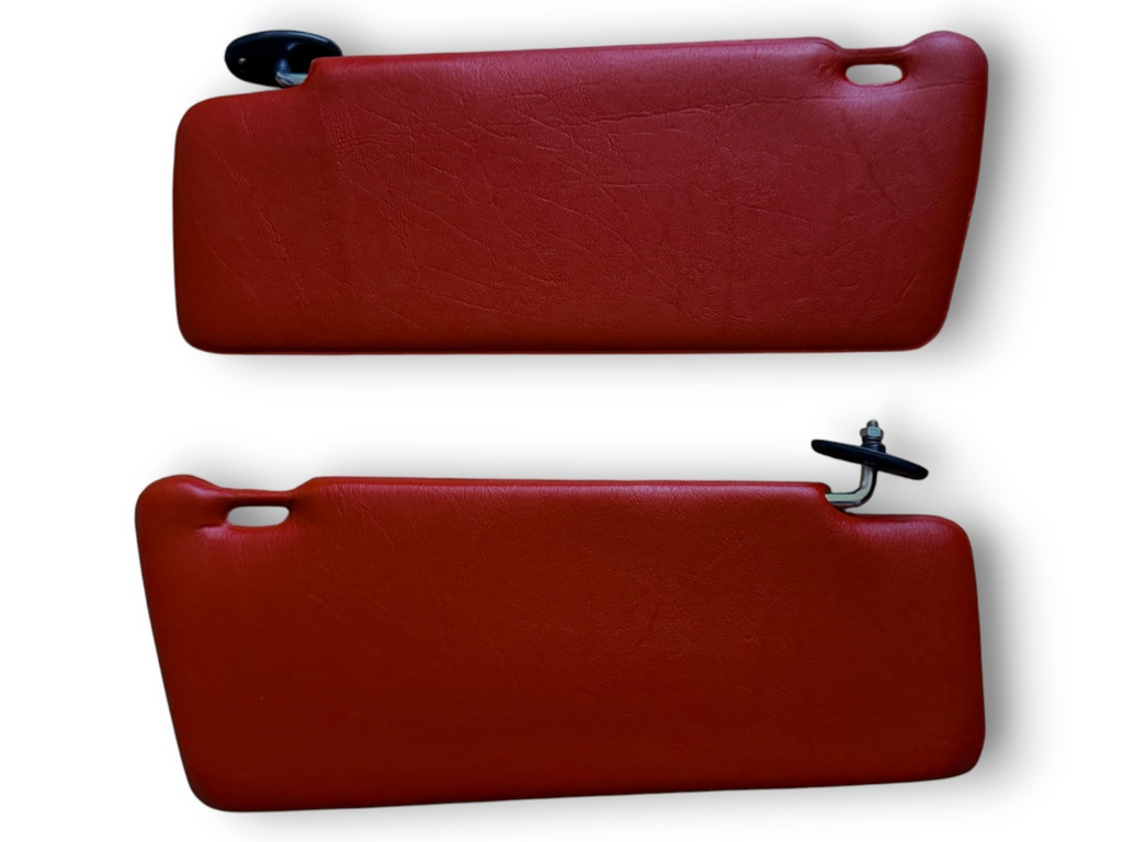 Sonnenblenden Set Dunkel Rot mit Spiegel Set für Mercedes W123 S123
