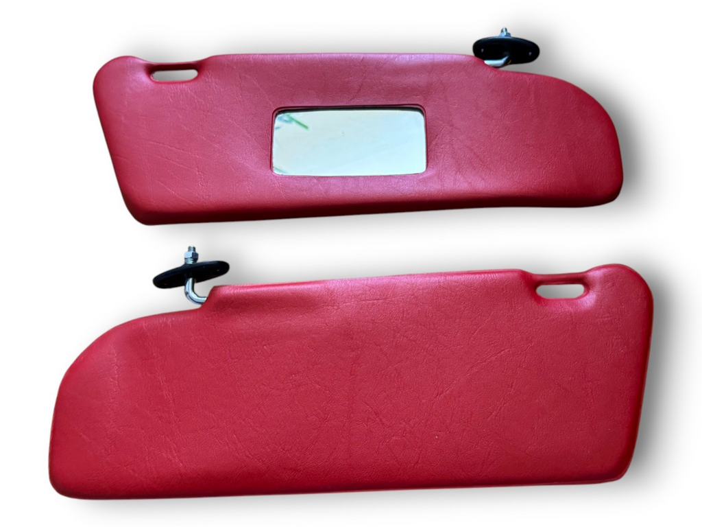 Sonnenblenden Sun Visor mit Spiegel Set für Mercedes Benz W123 Coupe Rot