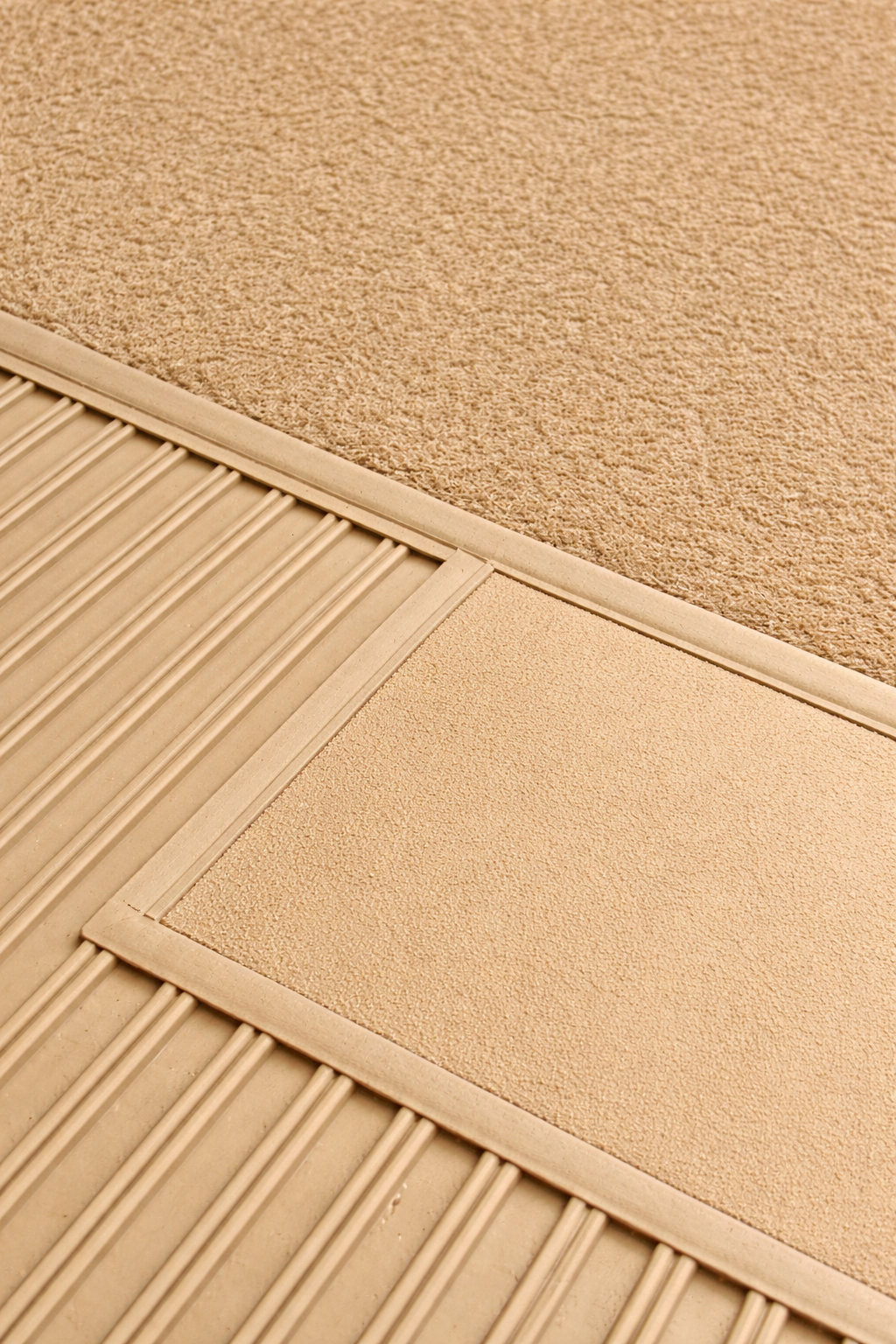 Teppichsatz Teppich für ponton Cabrio W128 180 Gummi Absatzschoner Beige