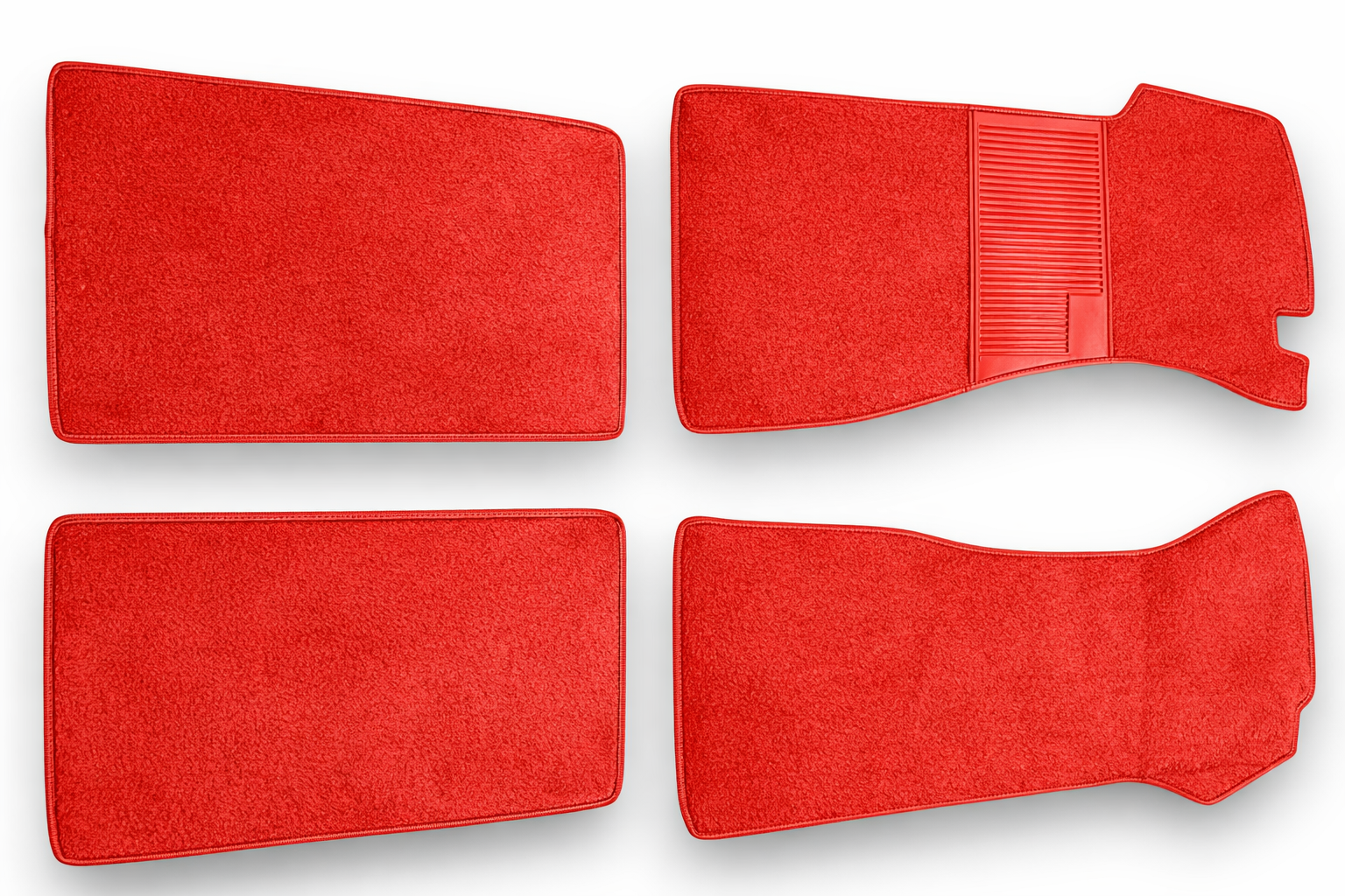 Teppichsatz Teppich für Ponton Cabrio W128 180 Gummi Absatzschoner Rot