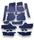 Teppichsatz Teppich für Mercedes W123 Coupe Gummi Absatzschoner Blau RHD