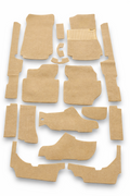Teppichsatz Teppich für Mercedes W123 Limousine Gummi Absatzschoner Beige RHD