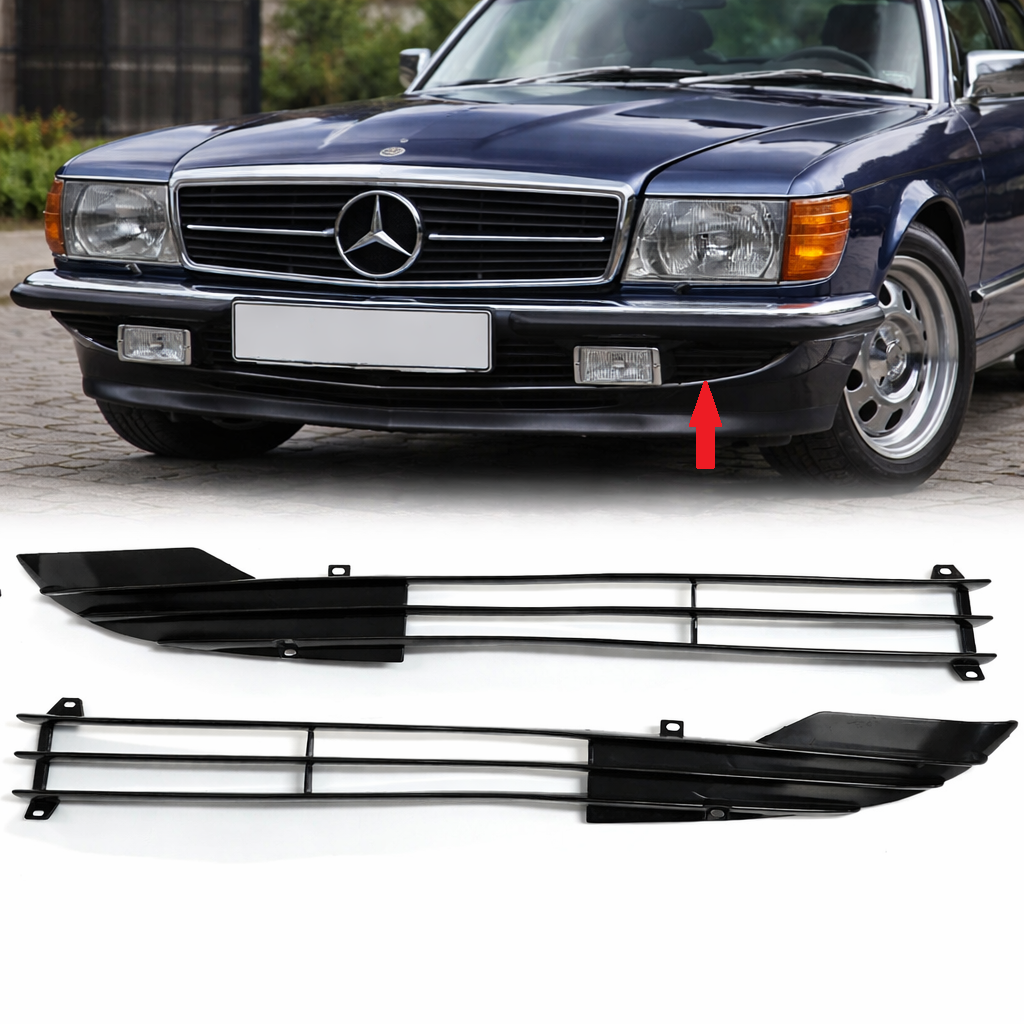 Grillgitter unten 2 teilig für Mercedes W107 SL SLC 107 Gitter Grill Stossstange