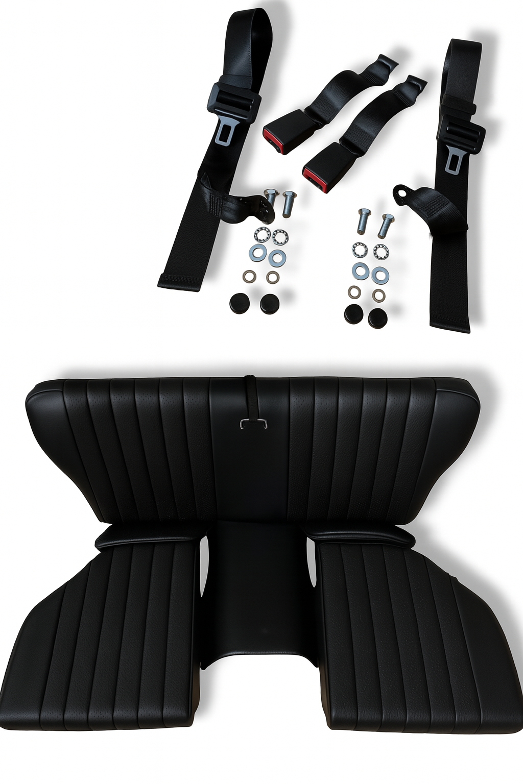 Klappbare Rückbank / Notsitz / Kindersitz für Mercedes-Benz SL R107 / W107 – Schwarz